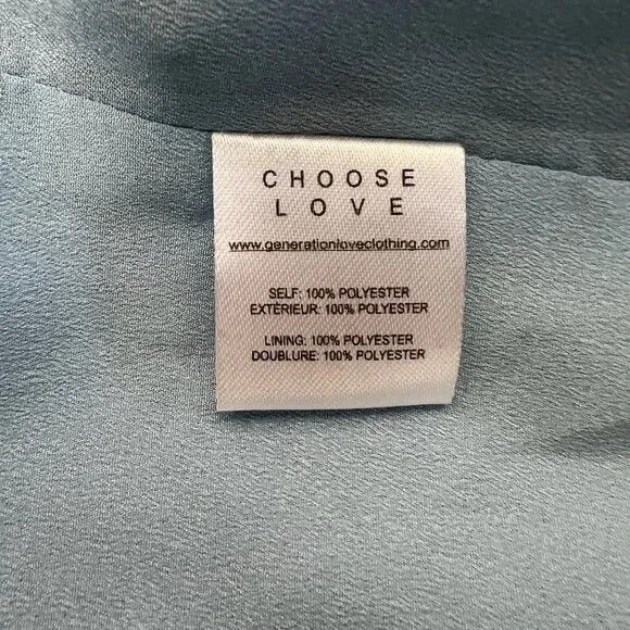 Generation Love Robin Sequined Moto Jacket Zip Up‎ Long Sleeve Chambray XS $395 - Picture 6 of 7